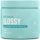 Pearlessence Glossy Hair Mask with Keratin & Hyaluronic Acid | Deep Conditioning Treatment to Smooth, Hydrate & Add Shine | Cruelty-Free & Made in USA, 12 Oz