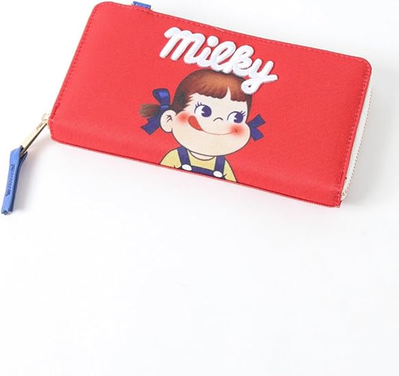 Amazon Co Jp イーカム E Come Milky 刺繍 ペコちゃん ショルダー ウォレット Pkwlt01 レッド 服 ファッション小物