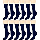Falari 12 Pairs Women's Cotton Crew Socks Assorted Colors