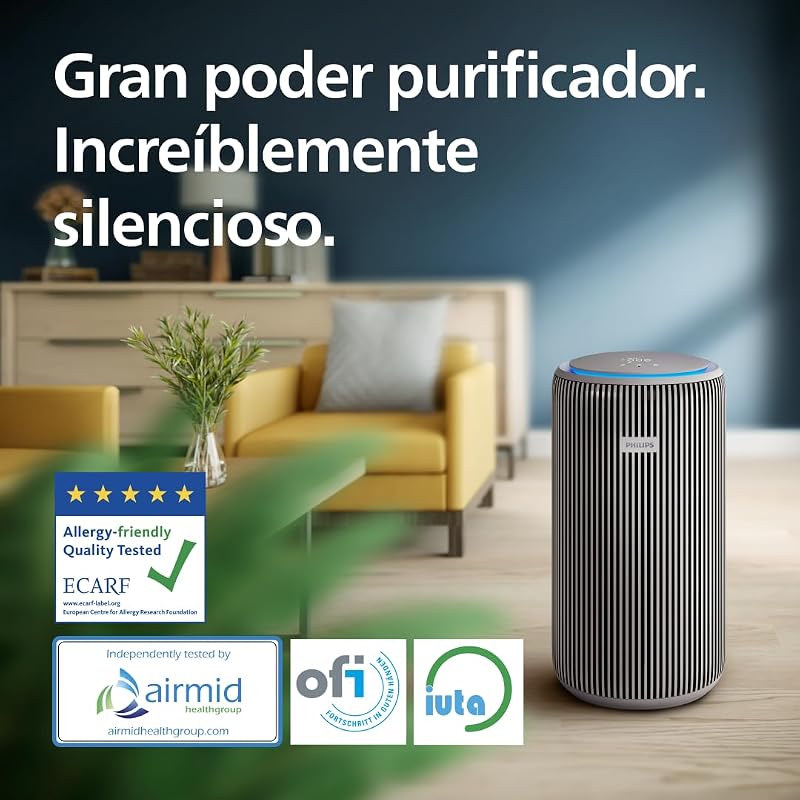 3200 Purificador de Aire HEPA, 130 m², Ultrasilencioso 15dB*, Gris