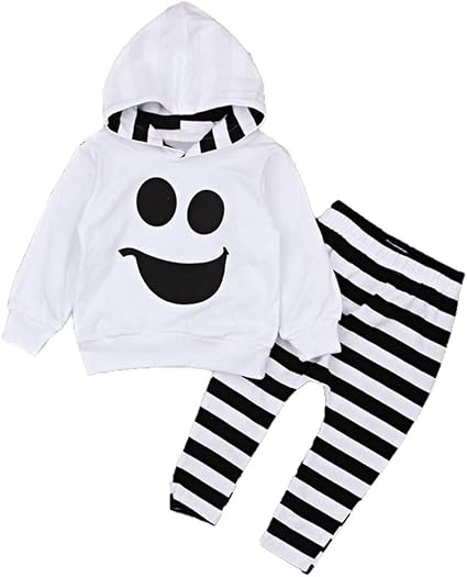 Amazon 普段着でも可愛い Monoii ハロウィン 衣装 子供 上下セット おばけ 仮装 コスプレ 男の子 子供服 かわいい ベビー パジャマ D907 ベビー マタニティ ベビー マタニティ 通販