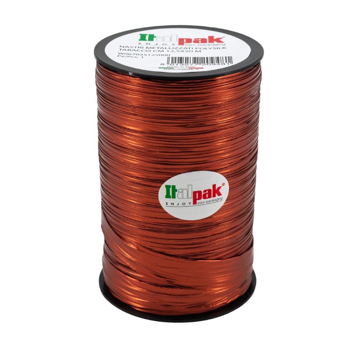 Italpak Polysilk Gift Metallic Brown Ribbon Decorations 50 m, 50m