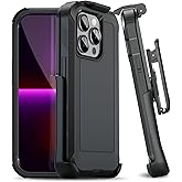 MOTIVE Designed for iPhone 13 Pro Case with Belt Clip, Quad Layer Rugged Holster Design, Heavy Duty Protection, Military Grade Cover for iPhone 13 Pro Phone Case 6.1" | Black