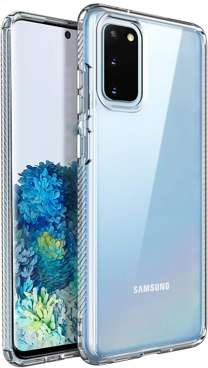 SKYLMW Galaxy S20 5G Case,Shockproof Anti-Scratch Protection with Lanyard Hole Hard PC + Soft TPU Thin Protective Slim Design Phone Cover Cases for Galaxy S20 5G 6.2 inch 2020,Crystal Clear
