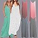 Romacci Women Casual Polka Dot Print Spaghetti Strap Boho Long Maxi Dresses