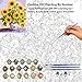iCoostor Paint by Numbers DIY Acrylic Painting Kit for Kids & Adults 16” x 20” Beautiful Sunflower Pattern with 3 Brushes & Bright Colors