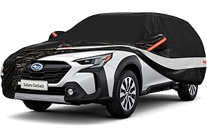 Holthly 10 Layers SUV Car Cover Custom Fit for Subaru Outback (1994-2024),Waterproof All Weather for Automobiles, Outdoor Full Cover Sun UV Rain Protection with Cotton.Black