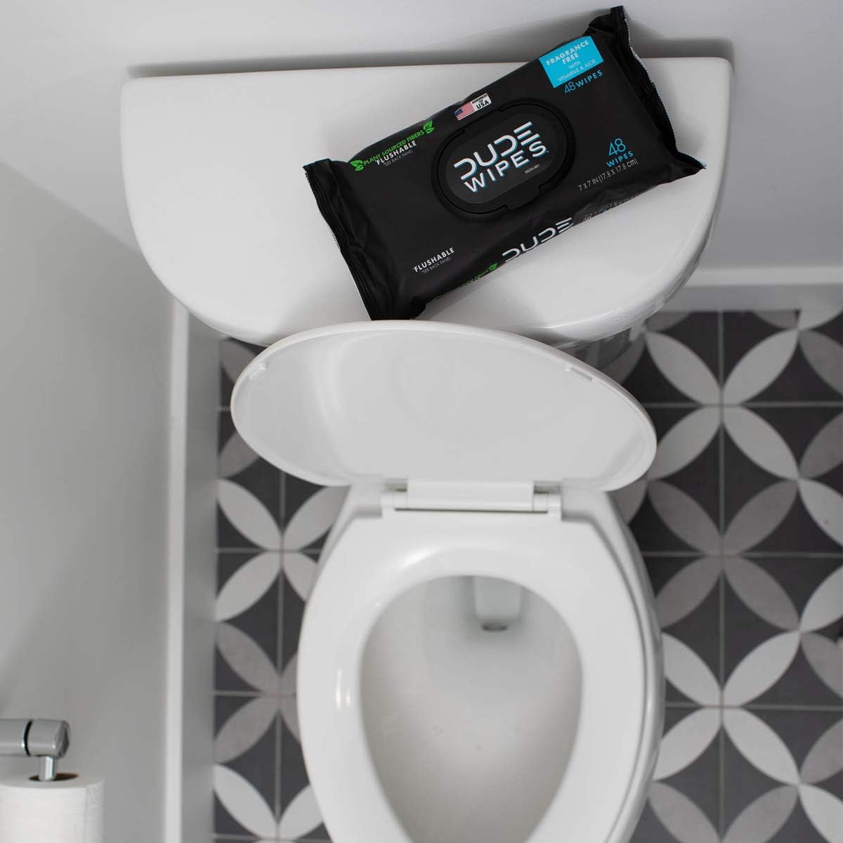 DUDE Wipes Flushable Wipes Dispenser (6 Packs, 48 Wipes Each), Unscented Wet Wipes with Vitamin-E & Aloe for at-Home Use, Septic and Sewer Safe: Computers & Accessories