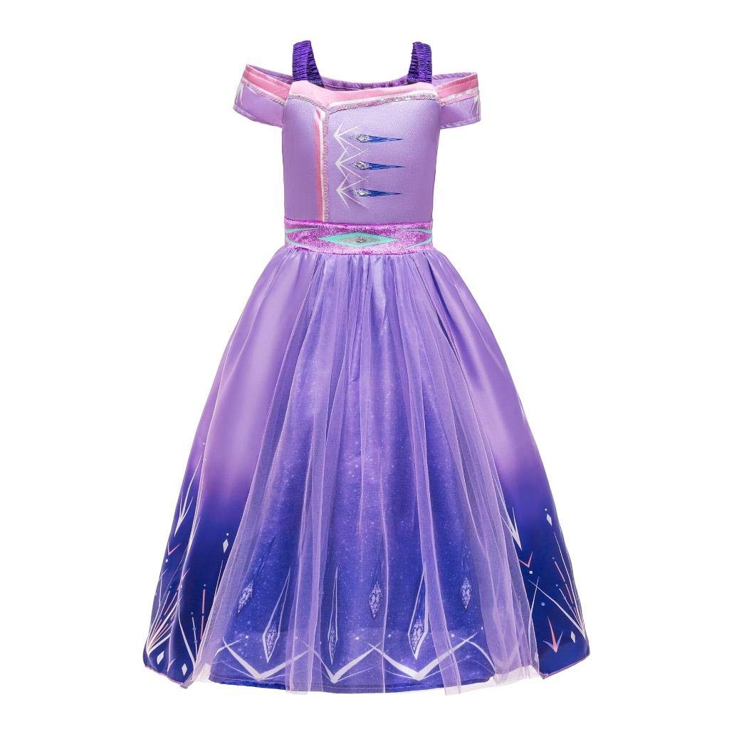 Lito Angels Princess Purple Dress Costume for Girls Kids, Fancy Party Dressing Up Gown, Age 2-3 Years
