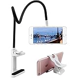 Gooseneck Phone Holder,Flexible Long Arms Cell Phone Clip Holder Stand for IPhone,Galaxy, HTC and Other Smartphones, Black