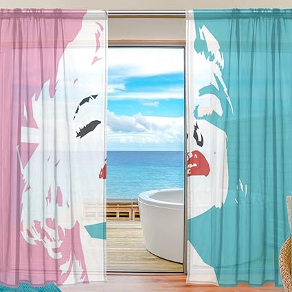 Amazon Com Marilyn Monroe Sexy Beauty Art Tulle Curtain