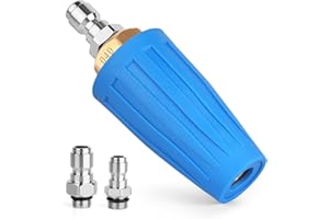 GIANTOOL Turbo Nozzle Pressure Washer, 4000 PSI Max. 4.0 GPM Rotating Turbo Nozzle with 1/4'' 3/8'' Quick Connect Power Washer Turbo Nozzle for Garden Car Concrete Brick Vinyl Surface Outdoor Use