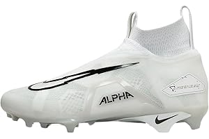 Nike Alpha Menace Elite 3 White/Particle Grey/Opti Yellow/Black Mens Football Cleat.