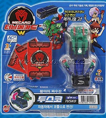 Sonokong TUSKO Blue_ New Turning Mecards W Transformer Robot to Car Korean Toy