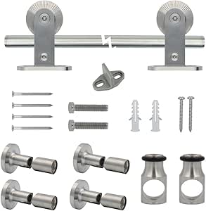 Everbilt Soporte para puerta corredera de acero inoxidable: Amazon.es