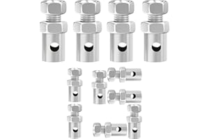 Tongze 15pcs Brake/Throttle Cable Ends: 1/8" Universal Cable Stop Clamp Repair Parts for Go-kart| Bicycle| Motorcycle| Scooter| Motorized Bike| Garden Tractor| Lawn Mower