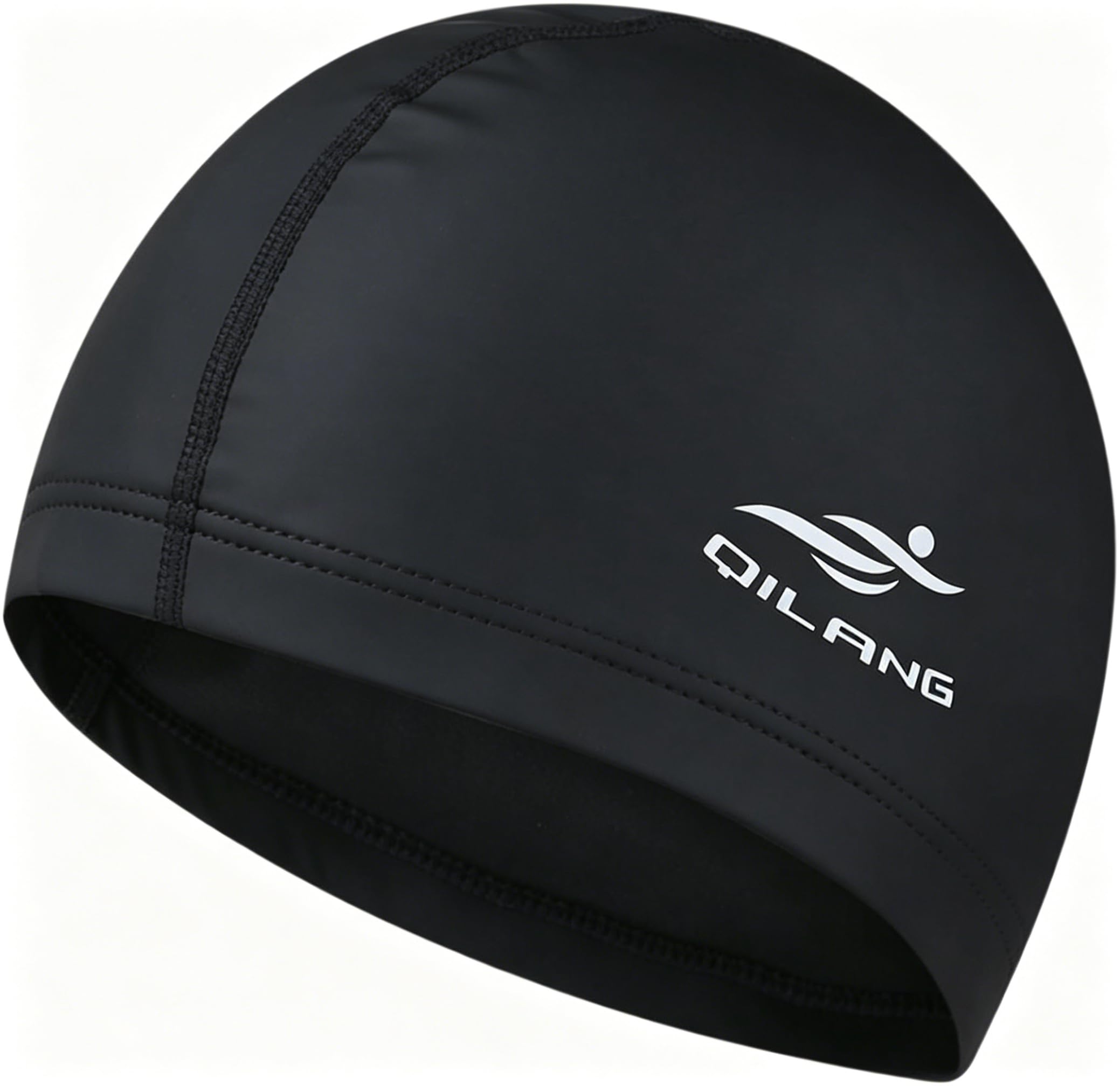 LNYMZD 1 x Black Swimming Hat, Swimming Caps and Accessories for Swimmers, Comfort and Non-Slip, Swimming Hat for Short and Long Hair, Swimming Hats for Men, Women, Adults, Swimming and Bathing