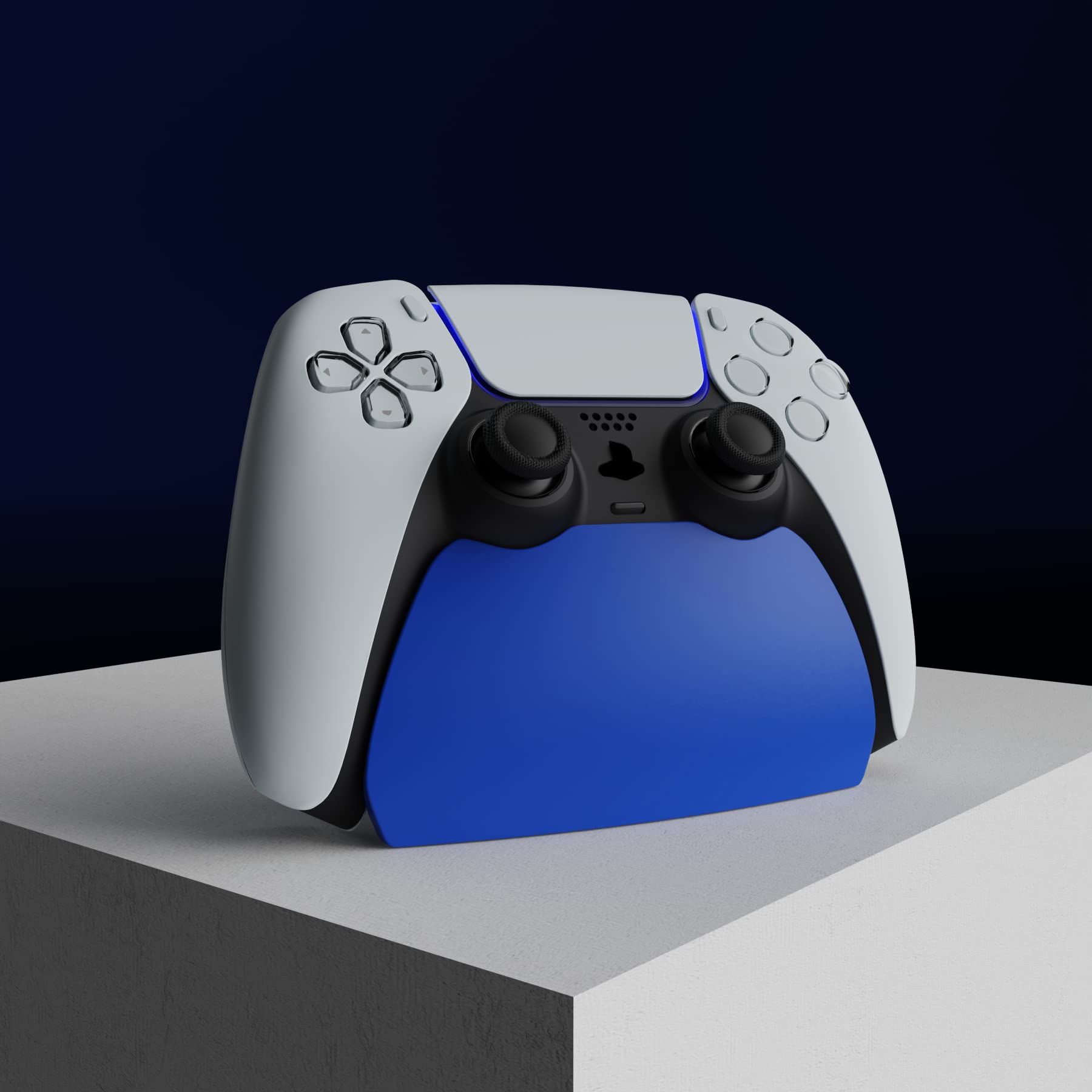 PlayVital PS5 Compatible Controller Stand, Rubber Pad Included, Stand Compatible with PlayStation 5 Controllers [Blue]