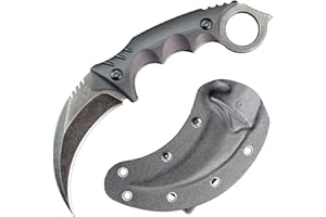Gtkii Gtk111 Claw Knife, D2 Steel Blade, Non-Slip G10 Handle, Kydex Sheath, Razor Sharp, Outdoor Camping, Hunting, EDC Tool (