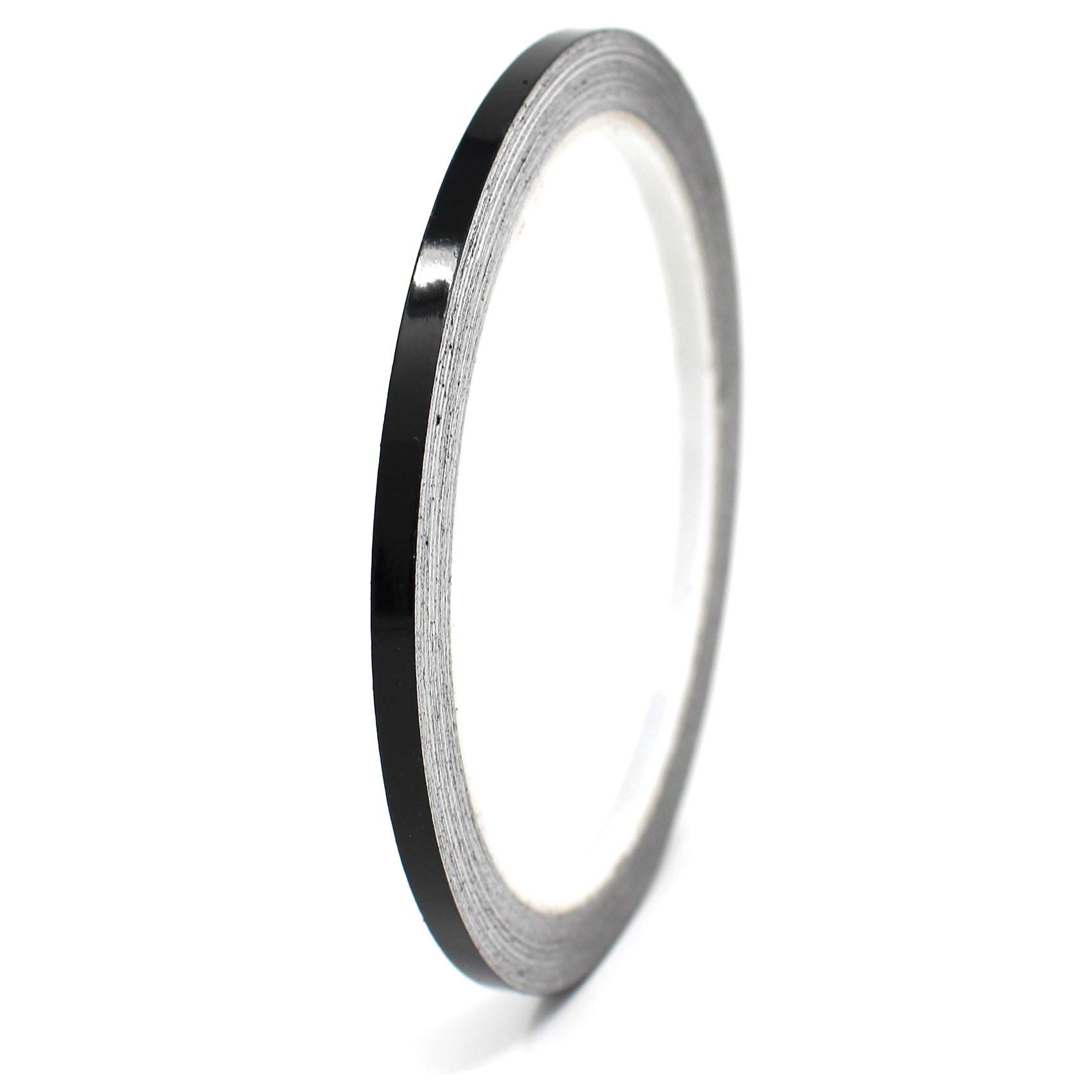 Finest Folia Decorative Strips 10 Metres Black Gloss for Car Motorcycle Boat Model Making Silver Chrome