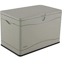 LIFETIME 60059 Black Bottom & Desert (Tan) Sides and Lid Outdoor Storage Box-80 Gal, 80 Gallon, Desert Sand