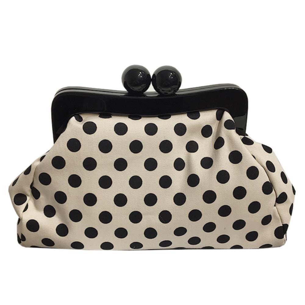 polka dot clutch bag