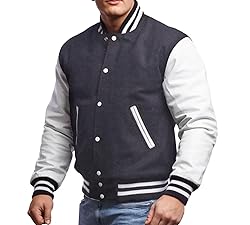 Grey Varsity Jacket Men - Mens Varsity Bomber