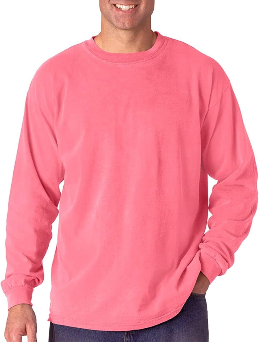 Comfort Colors Men's Adult Long Sleeve Tee, Style 6014: Clothing