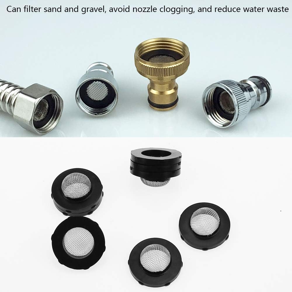 40 Pieces Shower Hose Rubber Washers Seal O Ring Stainless Steel Gasket Rubber Washer With Stainless Steel Convex Net For 3 4 Inch Shower Hose Heads Tap Valve Washers Diy Tools