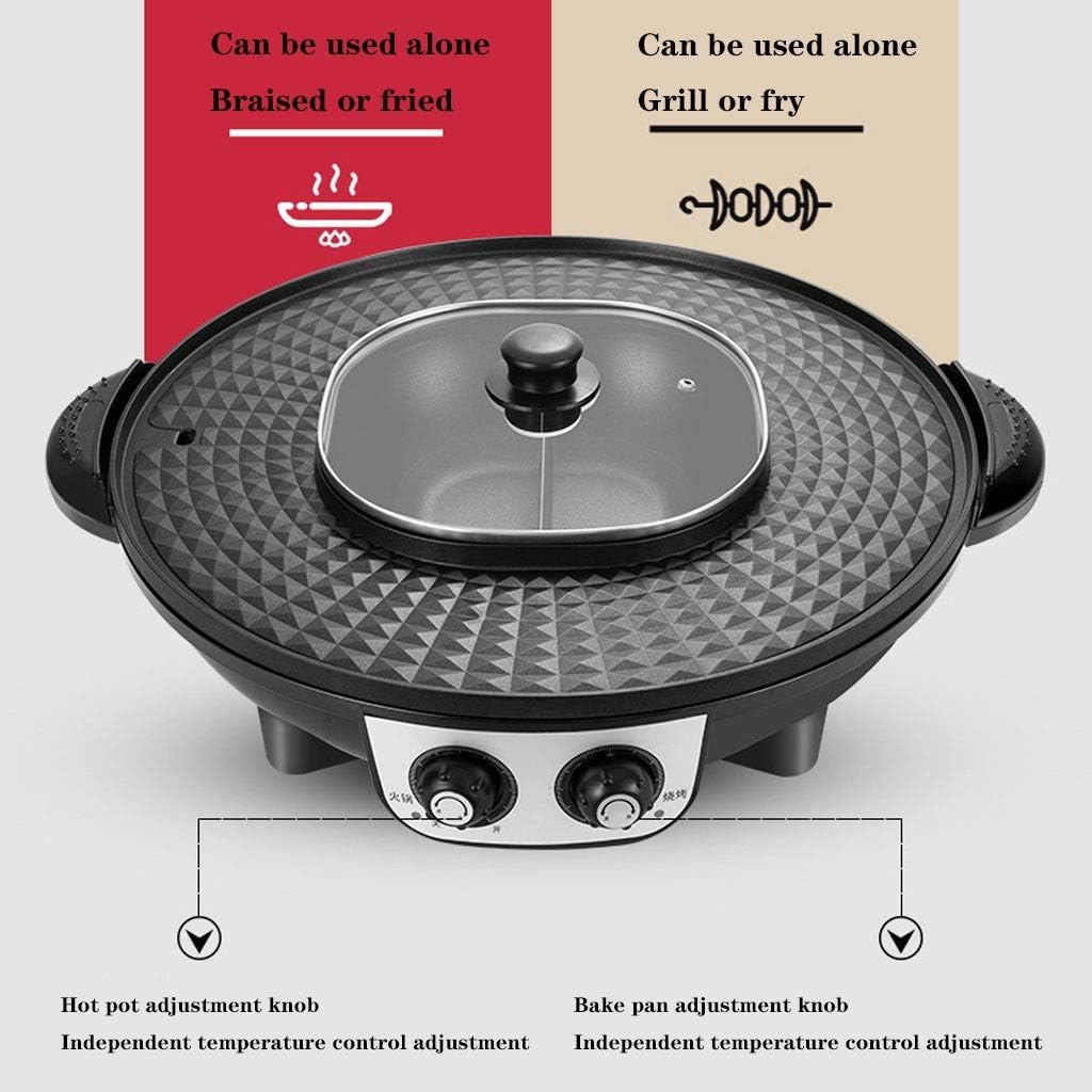 Review Electric Induction Hot Pot Cooker, 1200W 2 in 1 Stainless Steel