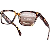 YUKANG Progressive Multifocal Reading Glasses for Women Men, Anti Glare/Eyestrain Blue Light Multifocus Computer Readers