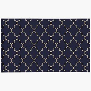 Felpudo Alfombra de puerta Texturizado Bronceado Decoración azul Forma