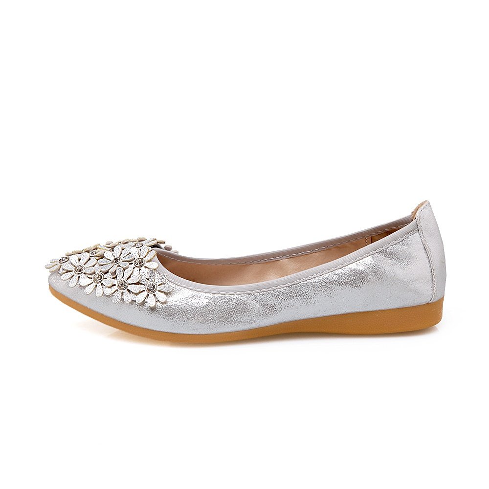 Meeshine Women Comfort Ballet Flats Pointy Toe Sequins Comfortable Slip On Dress Shoes - Image 3