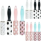 8 Pcs Mini Lint Roller, Lint Roller for Travel Size | Sticky Removing Tool Household Essentials for Pet Hair Removal Travel Clothes Gifts Bags Furniture Car Seat