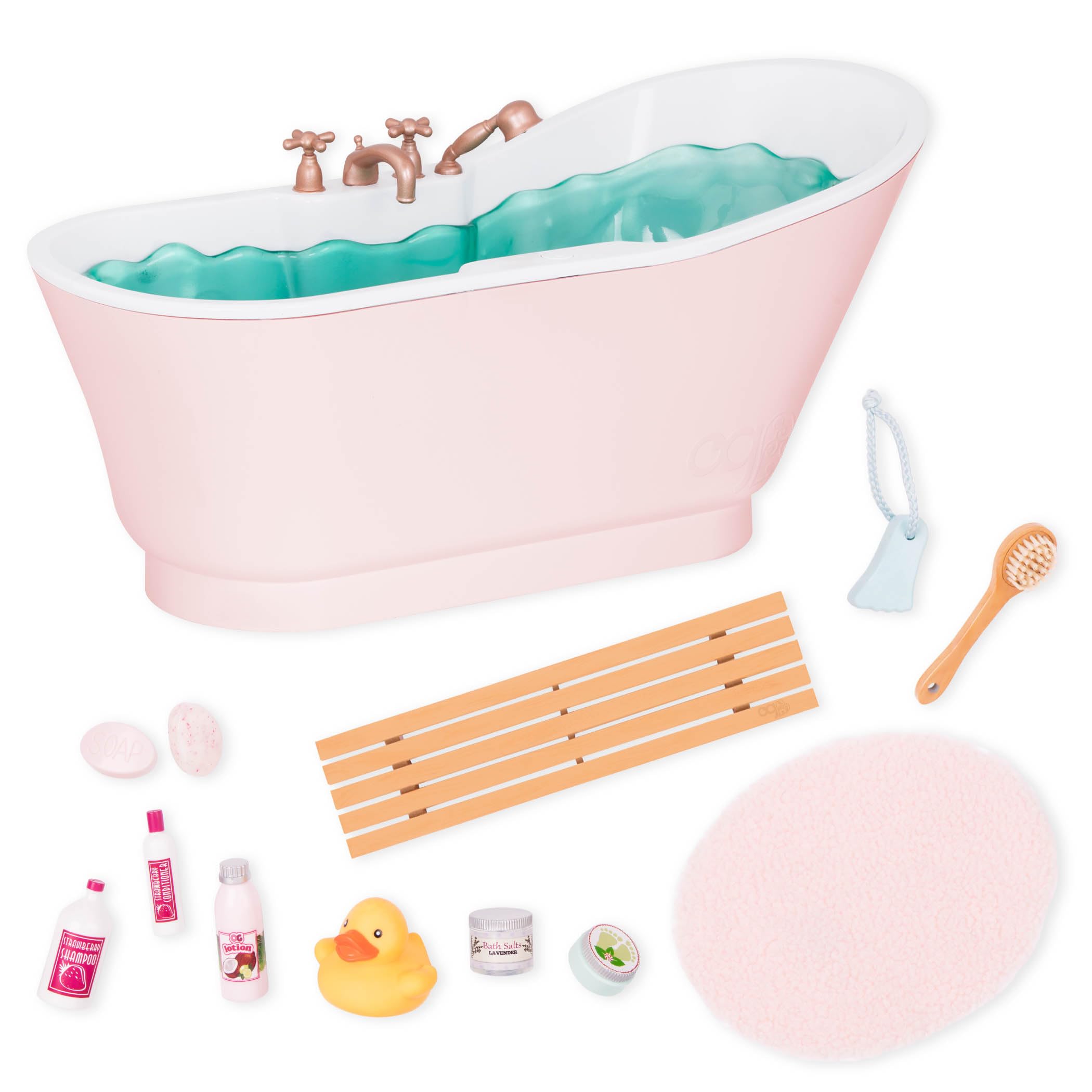 Our Generation – 18-Inch Doll Accessories – Bathtub Set – Water Sounds – Pretend Play 3+ Years– Bath and Bubbles Set