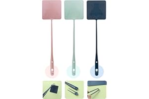 ECOESPTI Fly Swatter, 3Pcs Long Handle Heavy Duty Fly Swatter, Durable Plastic Fly Killers with Tweezers