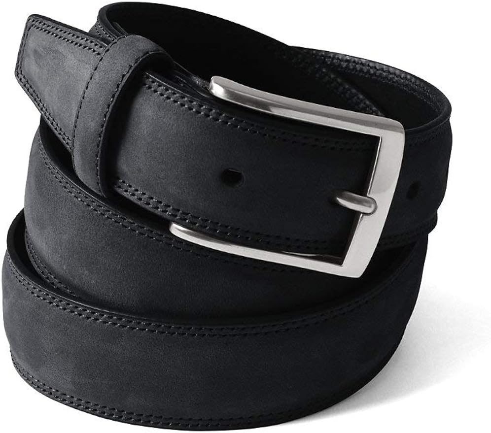 Lands' End Men's Nubuck Leather Belt at Amazon Men’s Clothing store