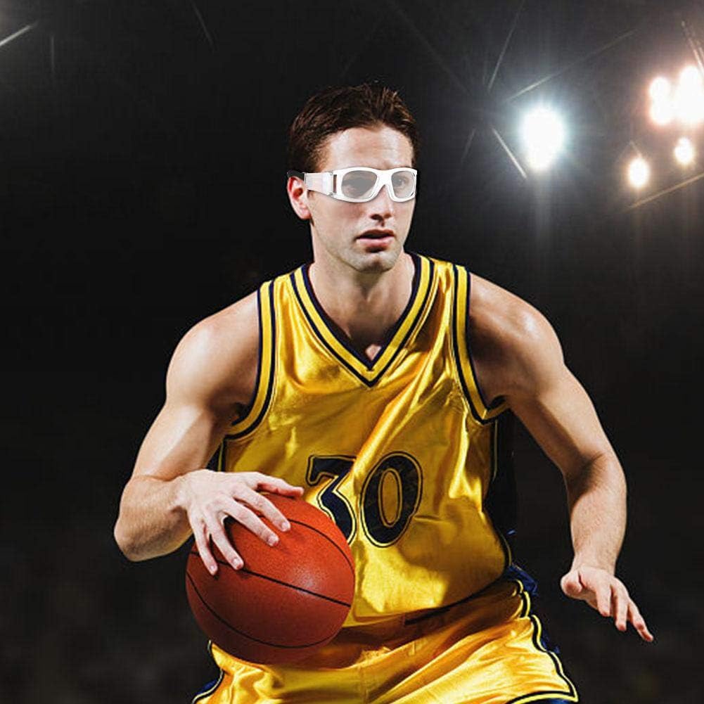 Basketball/Football Goggles, Explosionproof Sports Goggles with Adjustable Strap for Outdoor Sports(White) : Sports & Outdoors