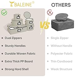 BALEINE China Storage Containers, Sturdy Quilted
