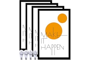 ijuerybai 14x22 Picture Frame Set of 4, Black 14 x 22 Frame High Transparent Wall Gallery Poster Canvas Photo Frames for 14 by 22 inches