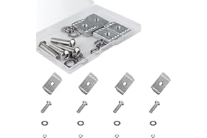 AIEX 8pcs Screws Kit Fit Rhino-Rack Pioneer Rotopax M6 304 Stainless Steel Machine Screws for Rhino Rack Pioneer Rotopax Screws Nut Kit Machine Screws Accessories for Car Bracket 43203 (25mm)