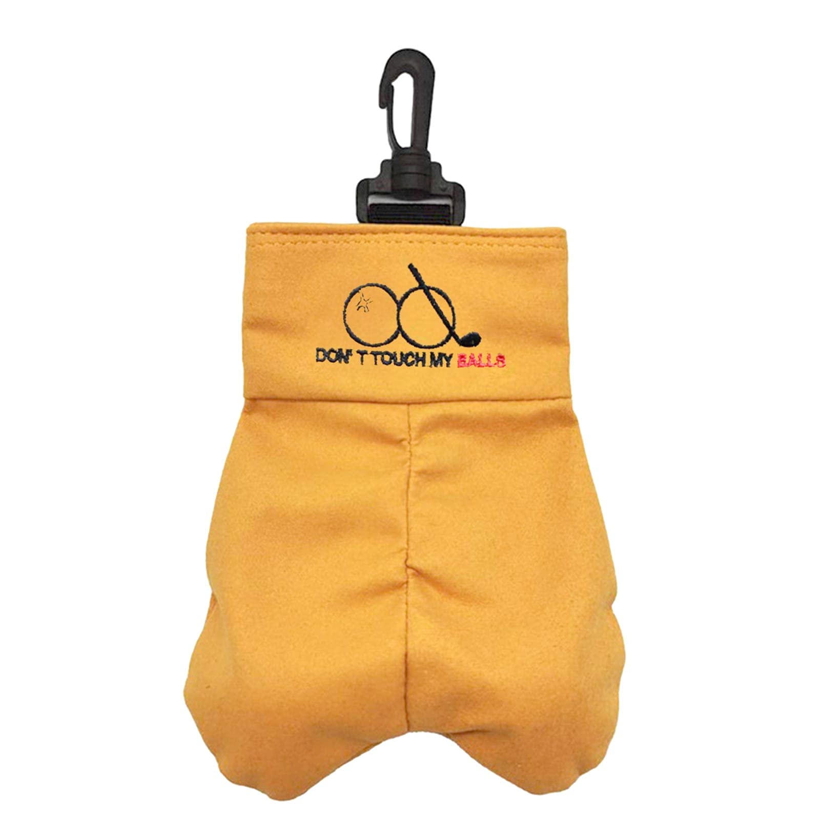 TSLBW Portable Golf Ball Carrier Pouch with Hanging Clip Buckle - Waist Belt Bag for Sports Accessories (Yellow)