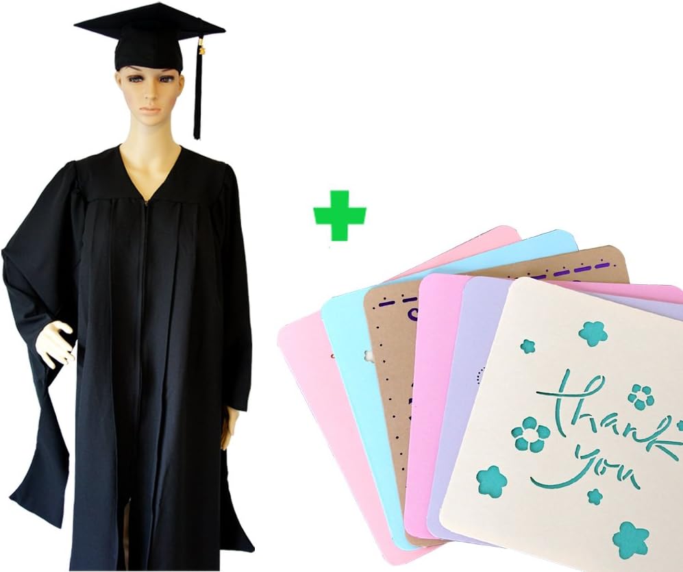 Graduation Cap Gown 2019 Year Charm Master Graduates +6 Elegant Greeting Cards