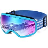 Kids Snow Ski Goggles, Snowboard Goggles for Children, Youth, Boys &amp; Girls 4-15