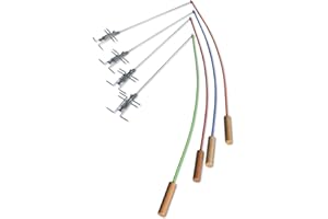 Firebuggz Campfire Fishing Pole Roaster for Hot Dog and Marshmallow Cooking on Open Flame