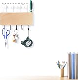 Echehi 5 Hooks Key Holder Wall Mounted Small Coat Rack Black view 9