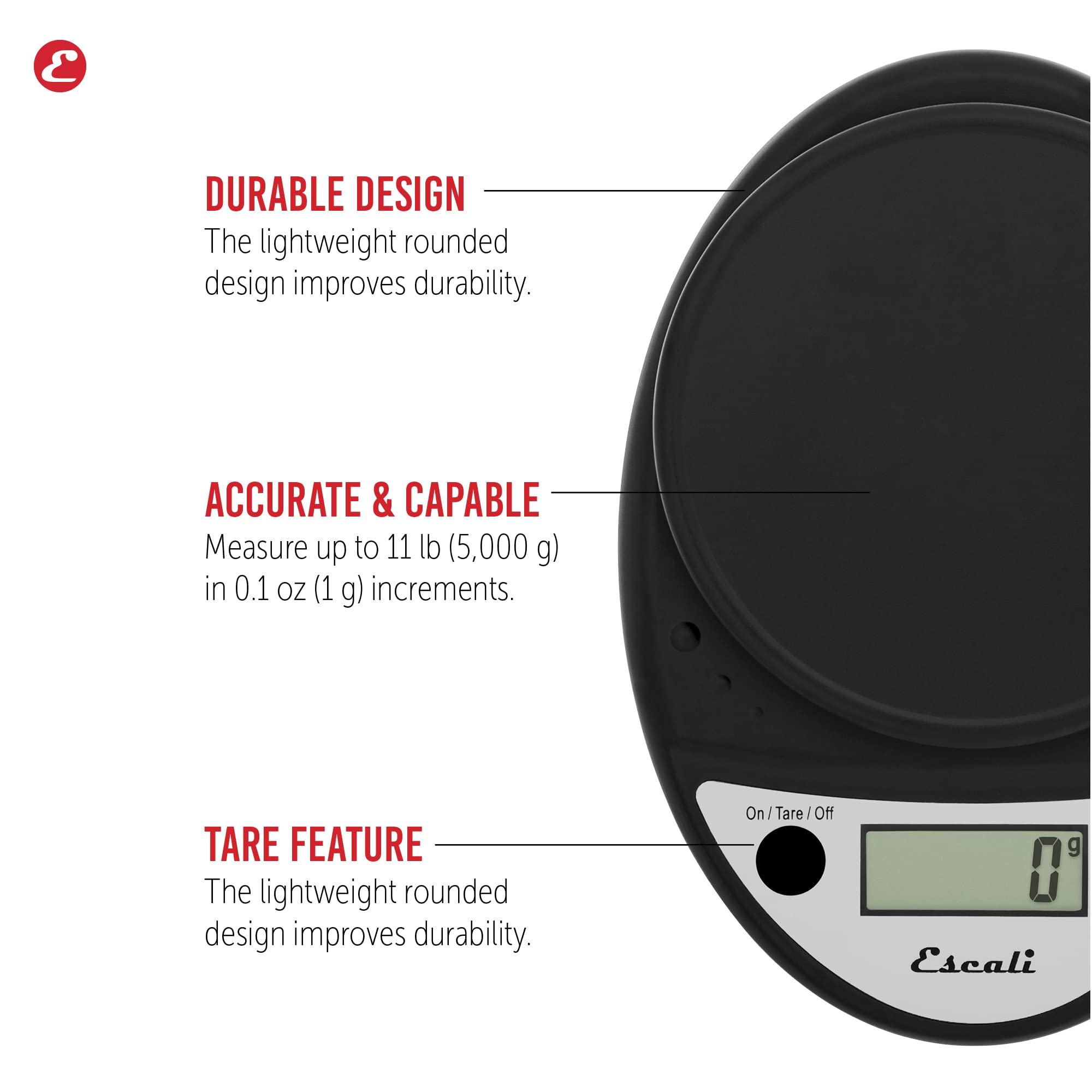 Escali Primo Digital Food Scale MultiFunctional Kitchen Scale and