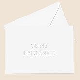 Janlaugh 14 Set to My Bridesmaid on My Wedding Day Cards Blank Embossed Bridesmaids Proposal Cards with White Envelopes 4 x 5.5 Inch for Wedding Bridal Shower Bridal Party Gifts