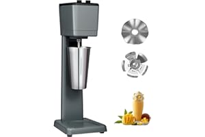 Uargd Electric Milkshake Maker, 375W Single-Head Drink Mixer with 3 Speeds, Includes 820 ml Stainless Steel Cup, Ideal for Ho