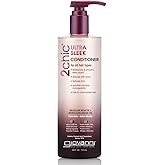 GIOVANNI 2chic Ultra-Sleek Conditioner - Brazilian Phyto-Keratin & Moroccan Argan Oil, Anti-Frizz Formula, Coconut, Shea Butter, Pro-Vitamin B5, Color Safe, Paraben Free - 24 oz